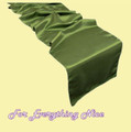 Willow Green Lamour Satin Wedding Table Runners Decorations x 5 For Hire