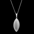 Marquis Shape Diamond Dust Textured Sterling Silver Pendant