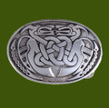 Two Celtic Dragons Embossed Large Mens Stylish Pewter Belt Buckle 