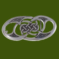 Celtic Twisted Knotwork Embossed Small Mens Stylish Pewter Belt Buckle 