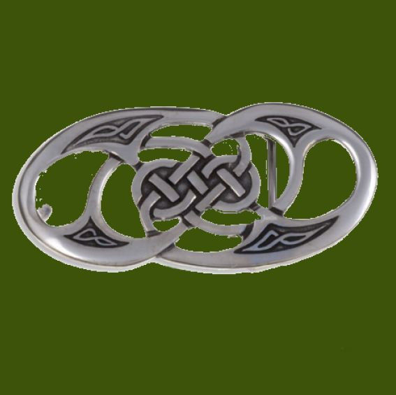 Celtic Twisted Knotwork Embossed Small Mens Stylish Pewter Belt Buckle ...