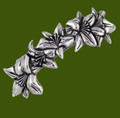 Lily Flowers Floral Themed Stylish Pewter Hair Slide