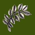 Sprig of Leaves Antiqued Stylish Pewter Brooch