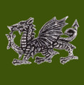 Welsh Dragon National Symbol Antiqued Stylish Pewter Brooch