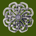 Moonstone Celtic Rose Open Knotwork Antiqued Stylish Pewter Brooch