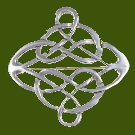 Celtic Entwined Linked Knotwork Antiqued Stylish Pewter Brooch - For ...