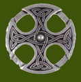 Nevern Celtic Knotwork Hammered Antiqued Stylish Pewter Brooch