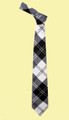 Erskine Black And White Check Tartan Lightweight Wool Straight Mens Neck Tie