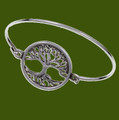 Tree of Life Pewter Framed Silver Plated Clip On Bangle