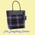 Scotland Forever Modern Tartan Fabric Leather Large Ladies Handbag