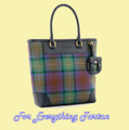 Isle Of Skye Tartan Fabric Leather Large Ladies Handbag