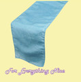 Baby Blue Taffeta Crinkle Wedding Table Runners Decorations x 25 For Hire