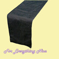 Black Taffeta Crinkle Wedding Table Runners Decorations x 10 For Hire
