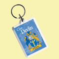 Devlin Coat of Arms Irish Family Name Acryllic Key Ring Set of 3
