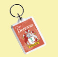 Donovan Coat of Arms Irish Family Name Acryllic Key Ring Set of 3