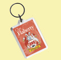 Flaherty Coat of Arms Irish Family Name Acryllic Key Ring Set of 3