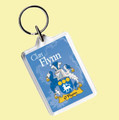 Flynn Coat of Arms Irish Family Name Acryllic Key Ring Set of 3