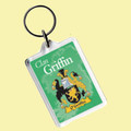 Griffin Coat of Arms Irish Family Name Acryllic Key Ring Set of 3