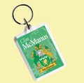 McManus Coat of Arms Irish Family Name Acryllic Key Ring Set of 3