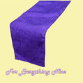 Deep Purple Taffeta Crinkle Wedding Table Runners Decorations x 10 For Hire