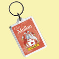 Mullan Coat of Arms Irish Family Name Acryllic Key Ring Set of 5