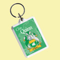 Quinn Coat of Arms Irish Family Name Acryllic Key Ring Set of 3