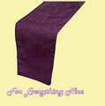 Eggplant Taffeta Crinkle Wedding Table Runners Decorations x 10 For Hire