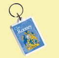 Rooney Coat of Arms Irish Family Name Acryllic Key Ring Set of 5