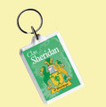 Sheridan Coat of Arms Irish Family Name Acryllic Key Ring Set of 3