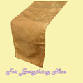 Gold Taffeta Crinkle Wedding Table Runners Decorations x 10 For Hire