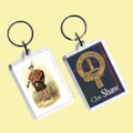 Shaw Clan Badge Tartan Family Name Acryllic Key Ring Set of 3