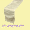 Ivory Taffeta Crinkle Wedding Table Runners Decorations x 5 For Hire