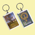 Paterson Clan Badge Tartan Family Name Acryllic Key Ring Set of 3