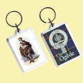Ogilvie Clan Badge Tartan Family Name Acryllic Key Ring Set of 3