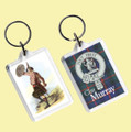 Murray Clan Badge Tartan Family Name Acryllic Key Ring Set of 3