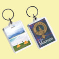 Morrison Clan Badge Tartan Family Name Acryllic Key Ring Set of 3