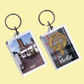 Moffat Clan Badge Tartan Family Name Acryllic Key Ring Set of 3