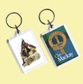Mackay Clan Badge Tartan Family Name Acryllic Key Ring Set of 5