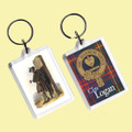 Logan Clan Badge Tartan Family Name Acryllic Key Ring Set of 3