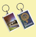 Johnstone Clan Badge Tartan Family Name Acryllic Key Ring Set of 3