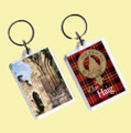 Haig Clan Badge Tartan Family Name Acryllic Key Ring Set of 3