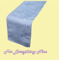 Periwinkle Blue Taffeta Crinkle Wedding Table Runners Decorations x 5 For Hire