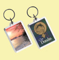 Dundas Clan Badge Tartan Family Name Acryllic Key Ring Set of 3