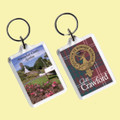 Crawford Clan Badge Tartan Family Name Acryllic Key Ring Set of 3