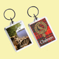 Chalmers Clan Badge Tartan Family Name Acryllic Key Ring Set of 3