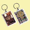 Borthwick Clan Badge Tartan Family Name Acryllic Key Ring Set of 3