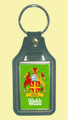 Webb Coat of Arms English Family Name Leather Key Ring Set of 2