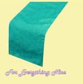 Turquoise Taffeta Crinkle Wedding Table Runners Decorations x 5 For Hire
