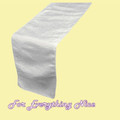White Taffeta Crinkle Wedding Table Runners Decorations x 5 For Hire