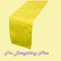 Yellow Taffeta Crinkle Wedding Table Runners Decorations x 5 For Hire